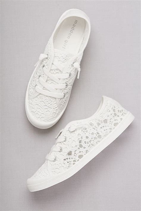 crochet lace sneakers